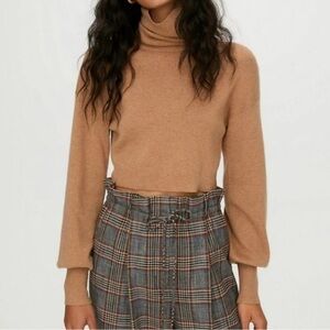 Aritzia | Wilfred | Rebecca Turtleneck Cropped Sweater Merino Wool Cotton Size S